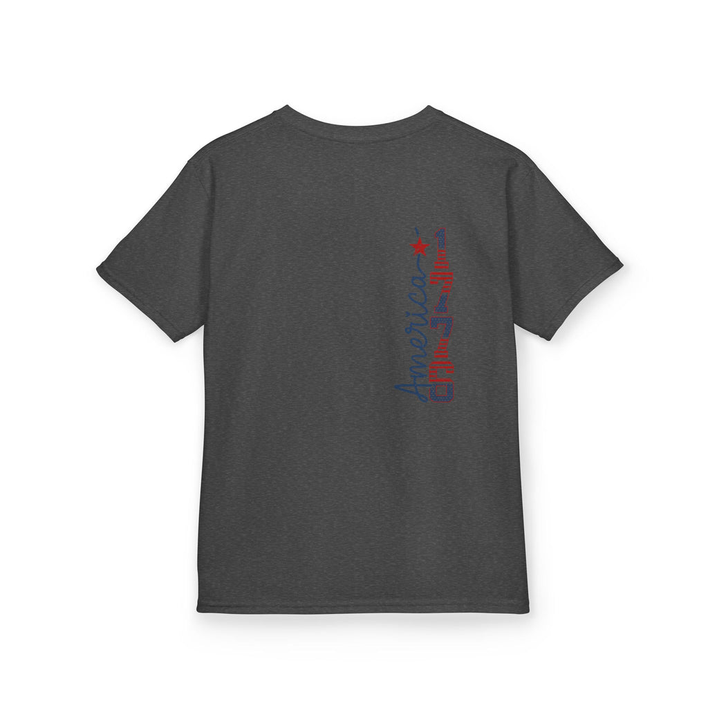 Kids USA Flag Tee | Patriotic Front and Back Design | Cr8tive Designs