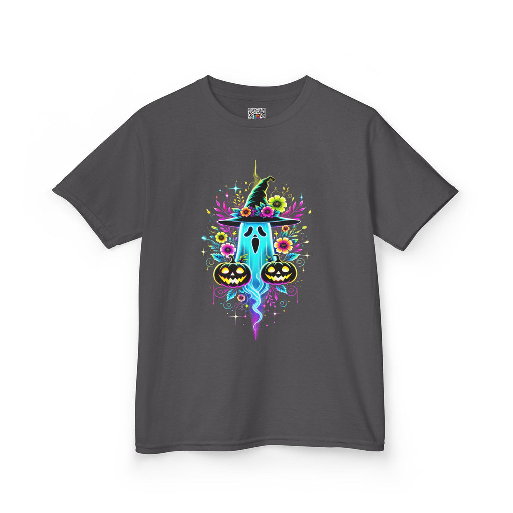Kids Halloween Ghost T-Shirt | Neon Spooky Pumpkin | Cr8tive Designs