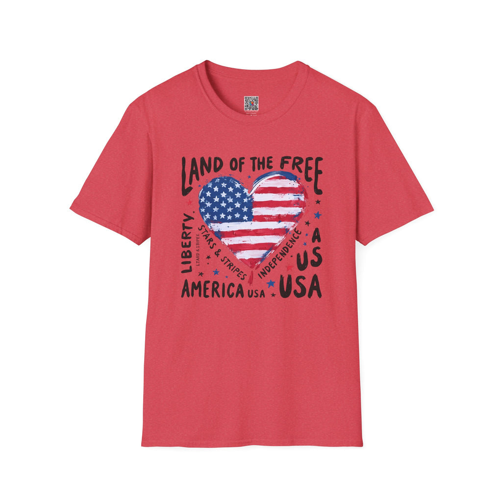 Land of the Free | Patriotic Heart Flag Design | Cr8tive Designs
