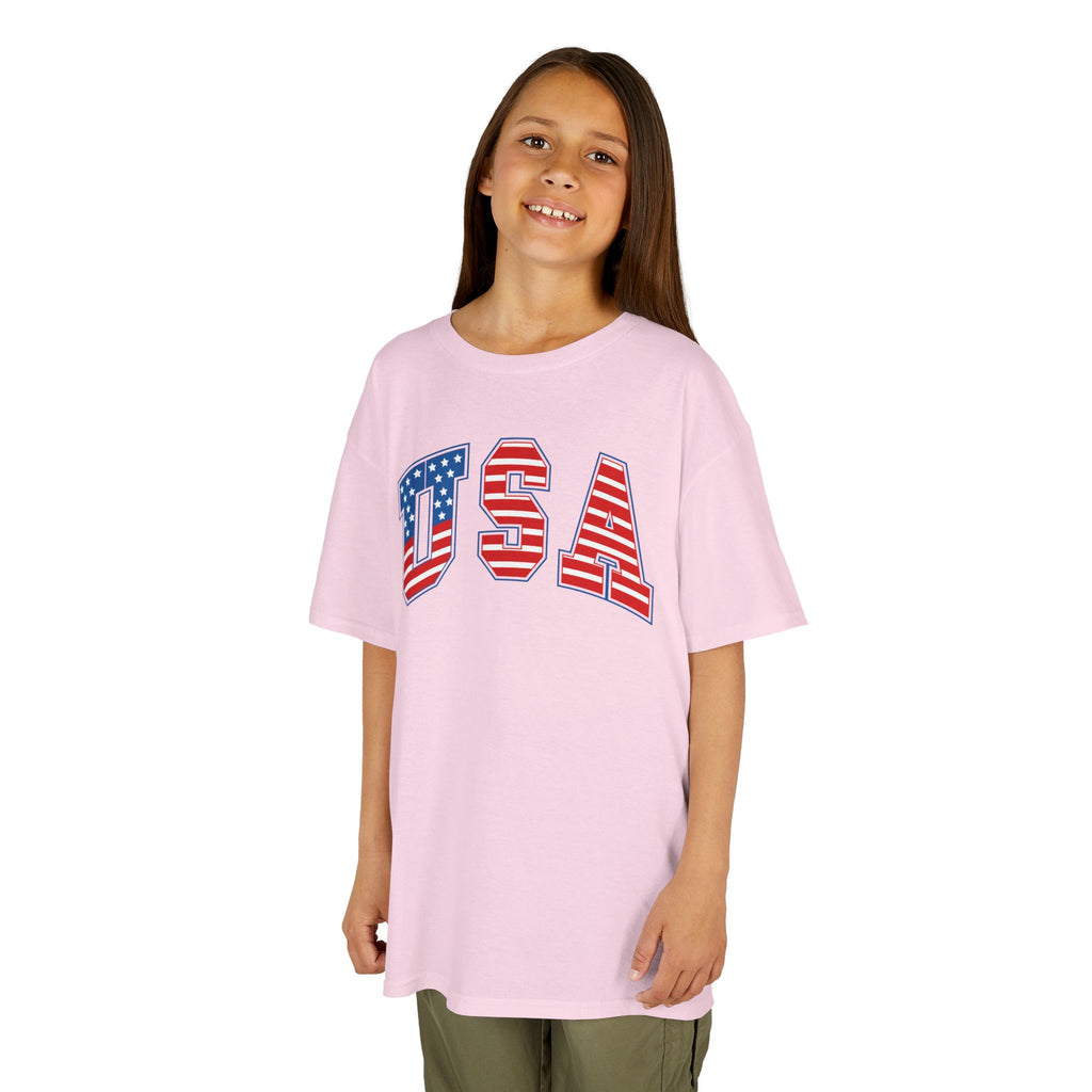 Kids USA Flag Tee | Patriotic Front and Back Design | Cr8tive Designs
