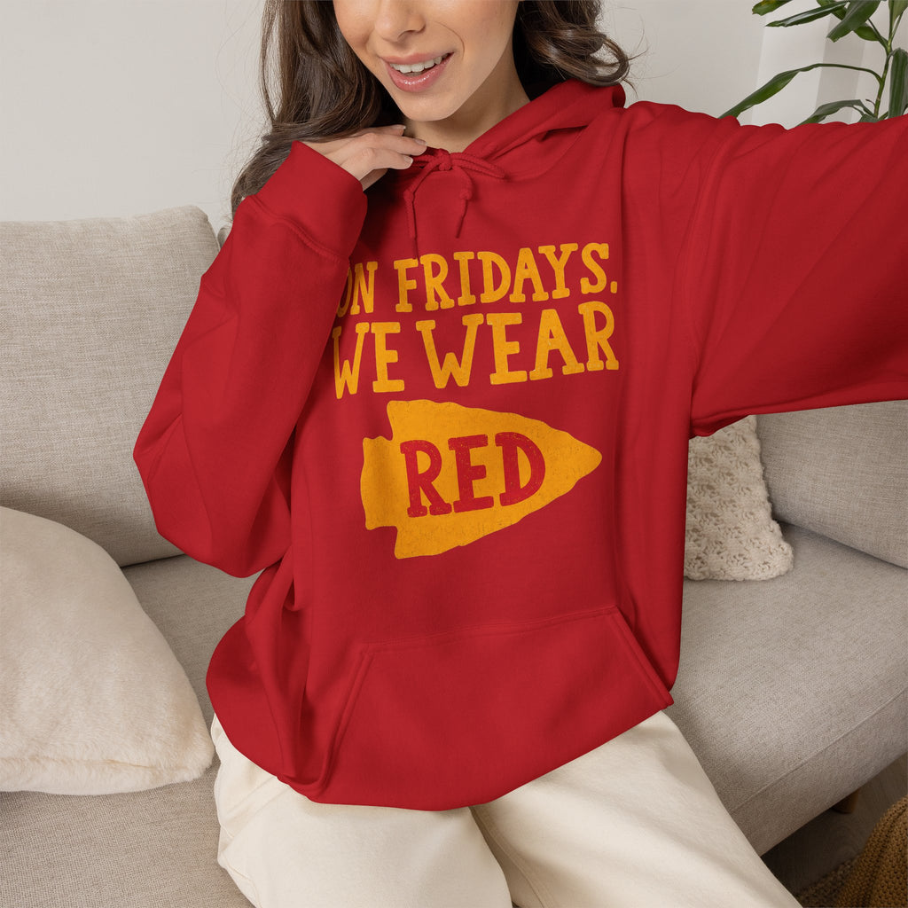 On Fridays We Wear Red | Kansas City Football Hoodie | Cr8tive Designs