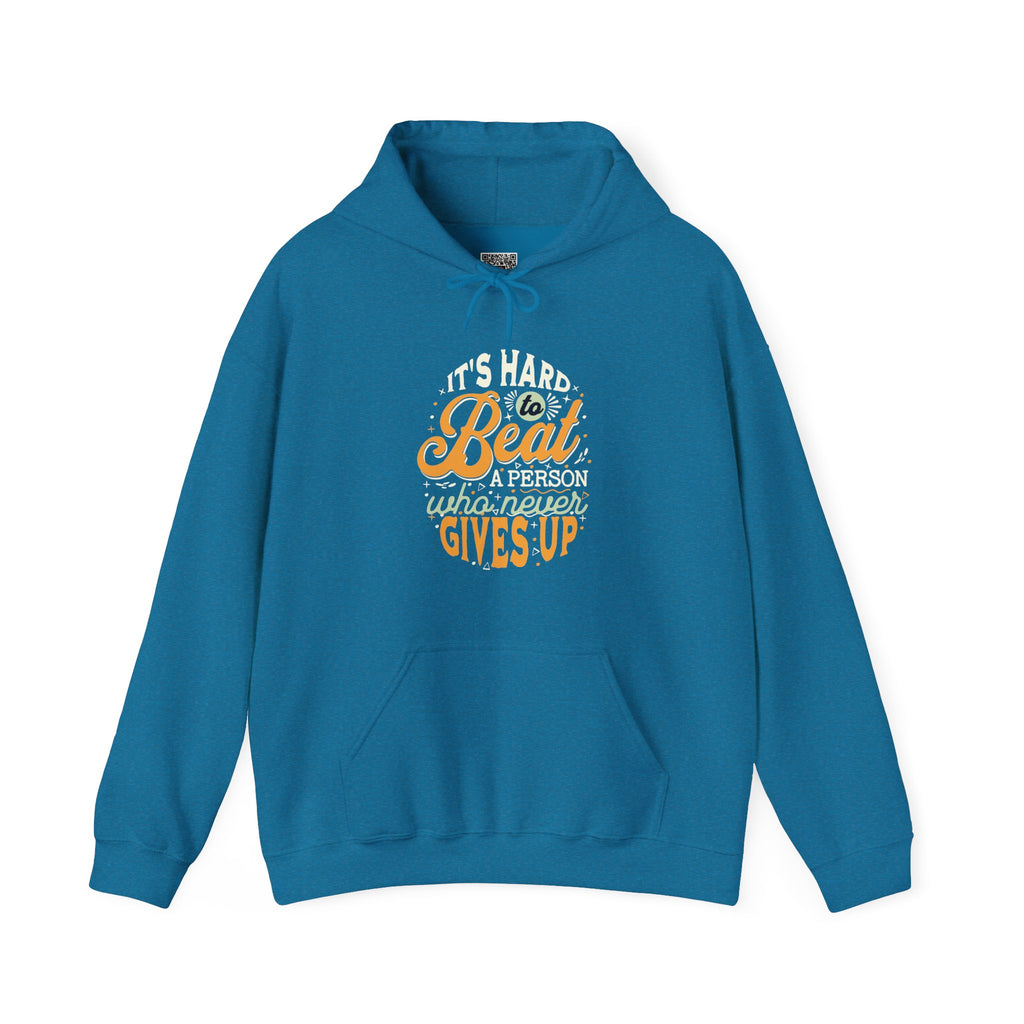Never Gives Up Hoodie | Inspirational Retro Motivational Design | Cr8tive Designs