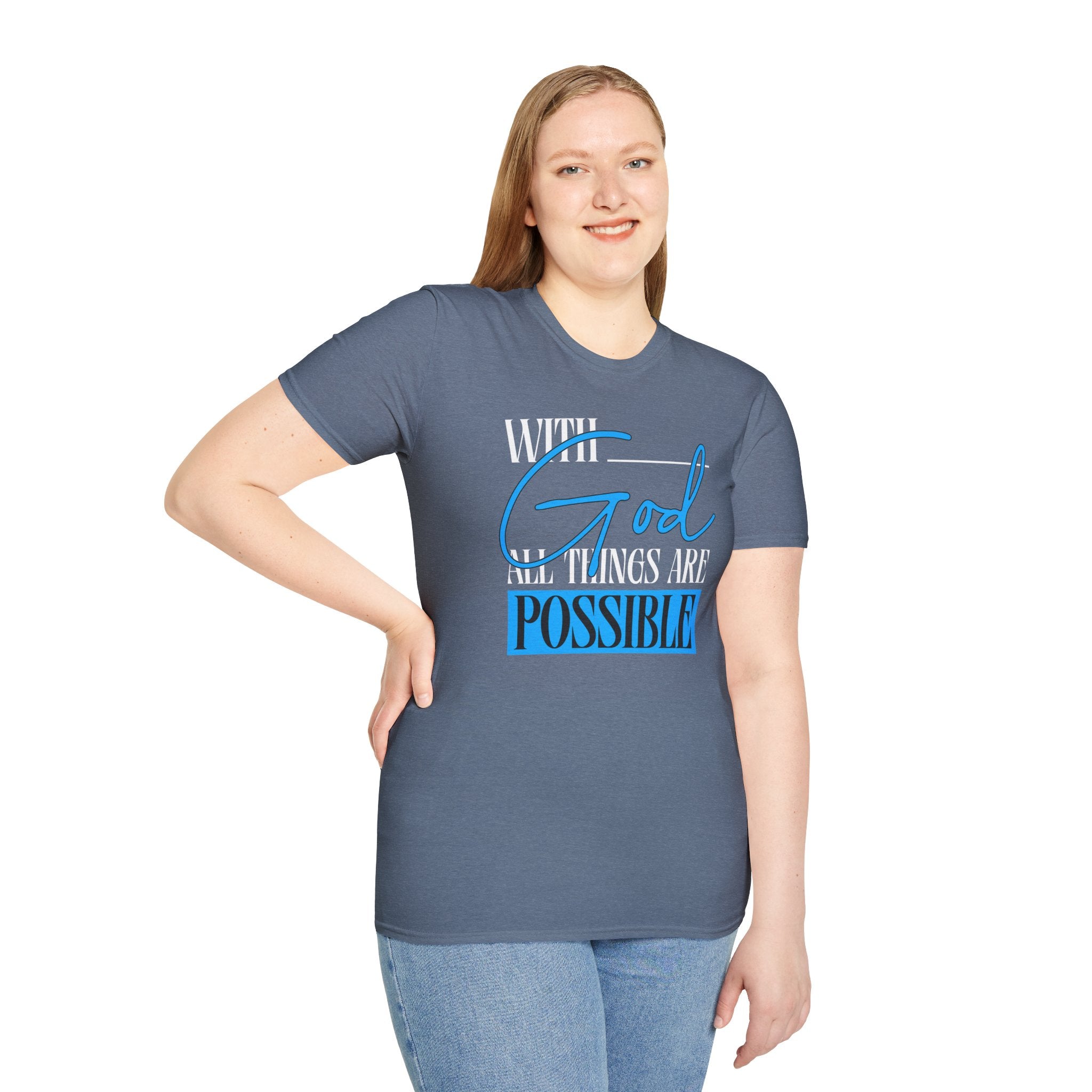 God All Things Are Possible T-Shirt — Inspirational Christian Faith Tee| Cr8tive Designs