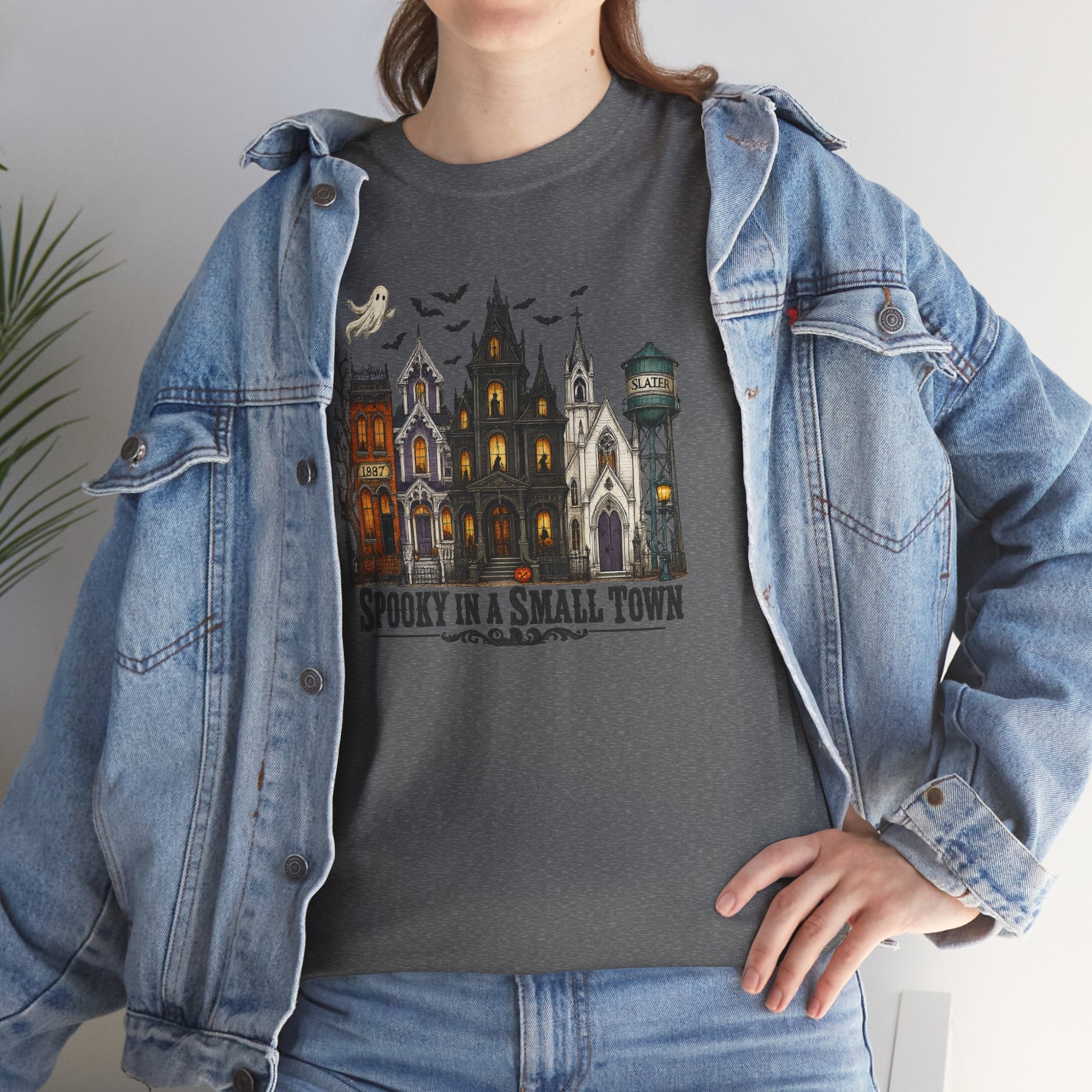 Spooky in a Small Town Tee | Vintage Slater Haunted House T-Shirt | Cr8tive Designs