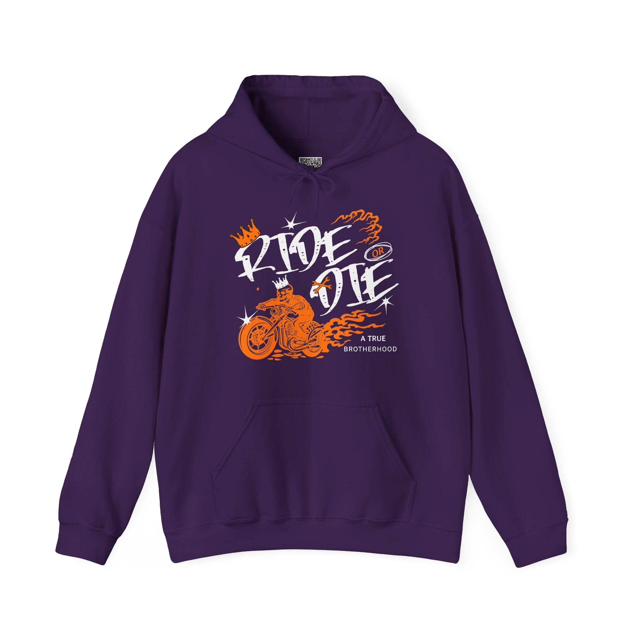 Ride or Die Hoodie | Motorcycle Flames Design | Cr8tive Designs