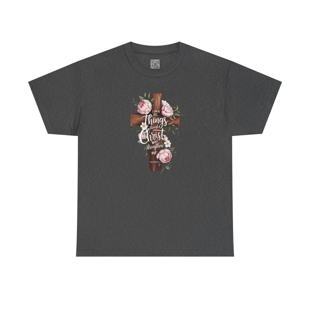 All Things Through Christ Inspirational T-Shirt/Cr8tive Designs