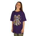 Disco Ball Ghost With Bow T-Shirt | Cute Spooky Sparkle Halloween Tee | Cr8tive Designs