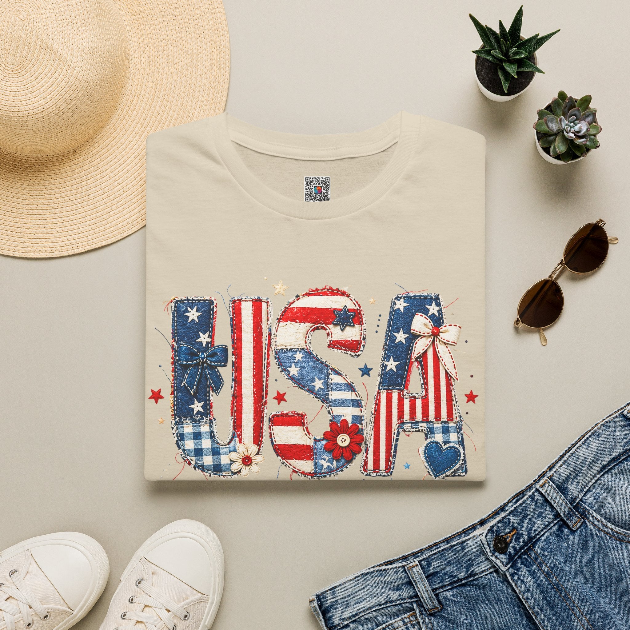USA Patriotic | Vintage Red White & Blue Design | Cr8tive Designs