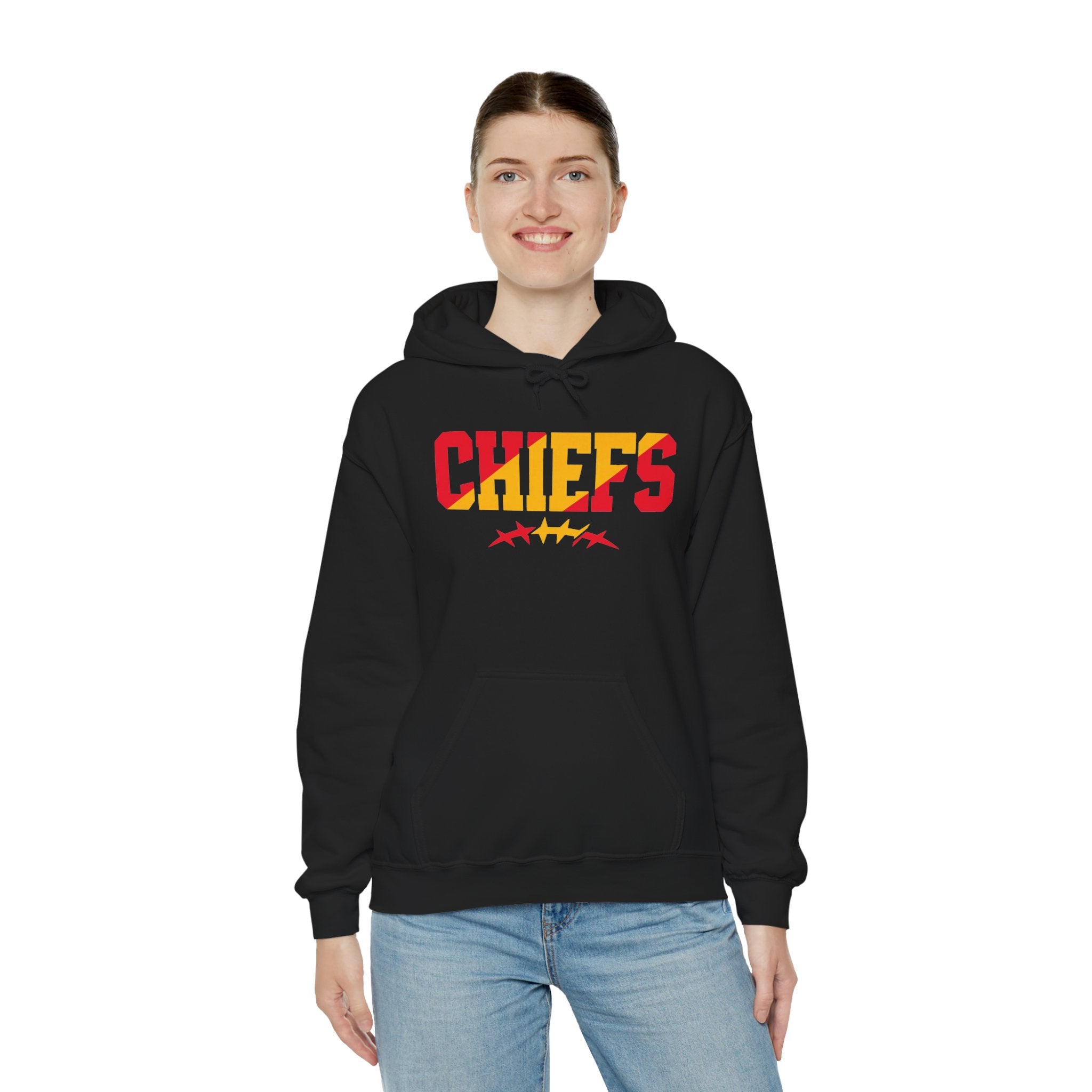 Chiefs Game Day Hoodie | Red & Gold Football Design | Cr8tive Designs