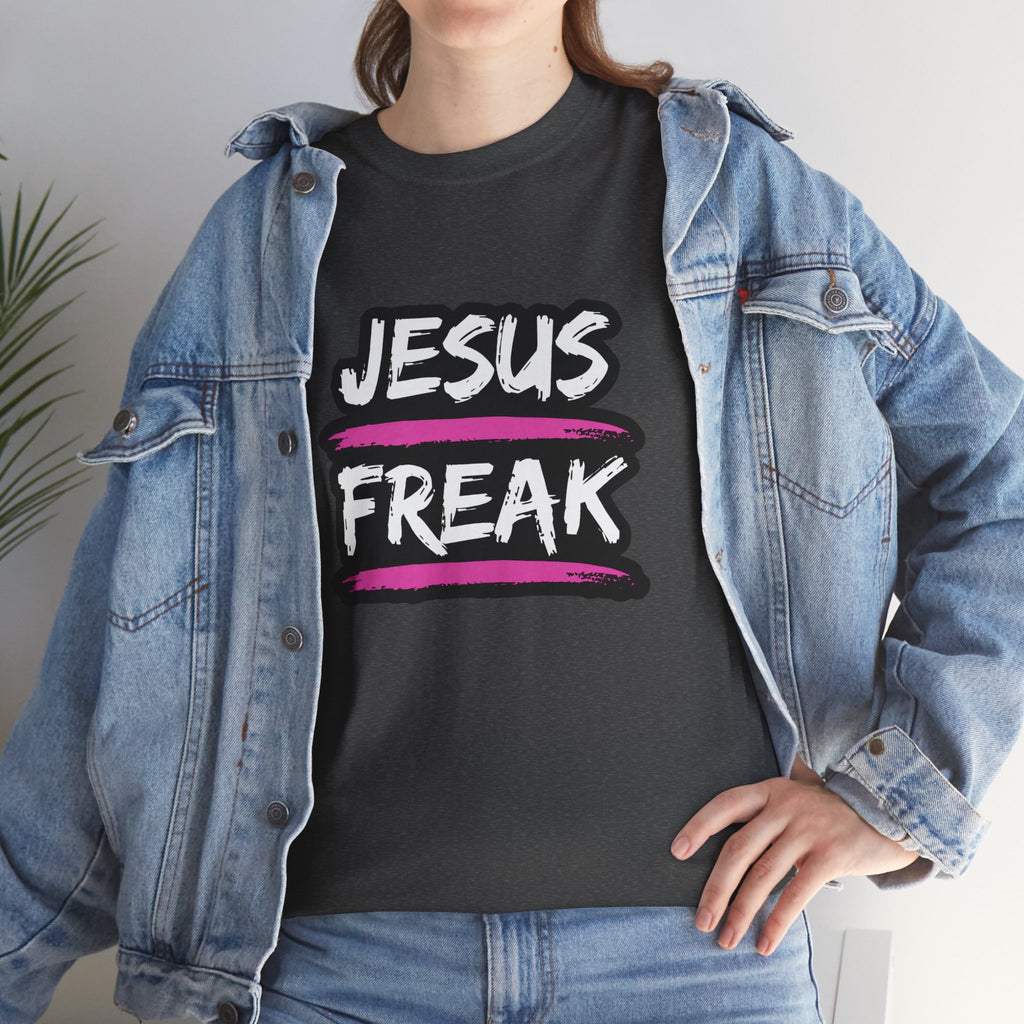 Jesus Freak T-Shirt with Pink Brushstroke