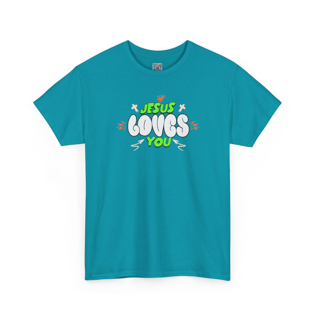 Jesus Loves You T-Shirt | Retro Bubble Gospel Tee | Cr8tive Designs