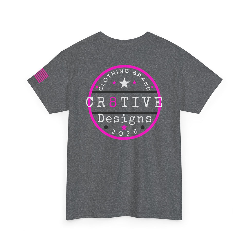 Hot Pink Logo Badge Graphic Tee/Cr8tive Designs