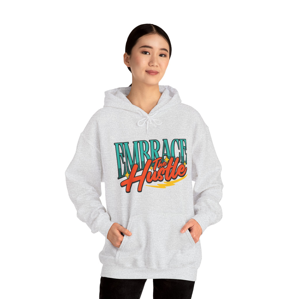 Embrace the Hustle | Bold Retro Motivational Hoodie | Cr8tive Designs