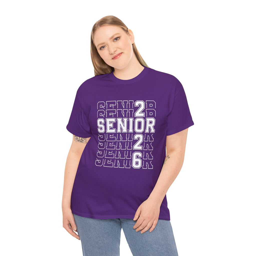 Senior 2026 Stacked Graphic T-Shirt | Bold Graduation Tee | Unisex Senior Year Shirt | Cr8tive Designs