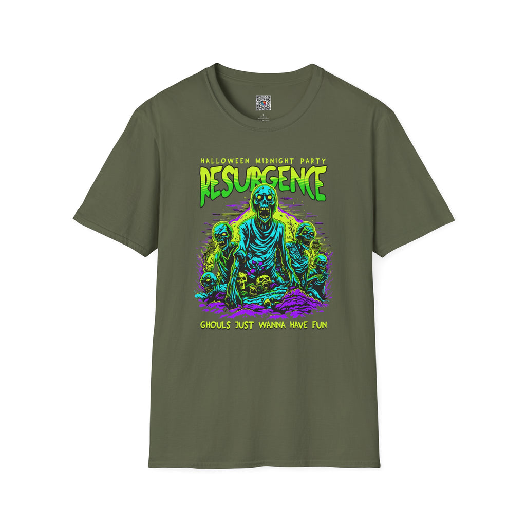 Resurgence Zombie Graphic T-Shirt | Neon Horror Halloween Tee | Cr8tive Designs