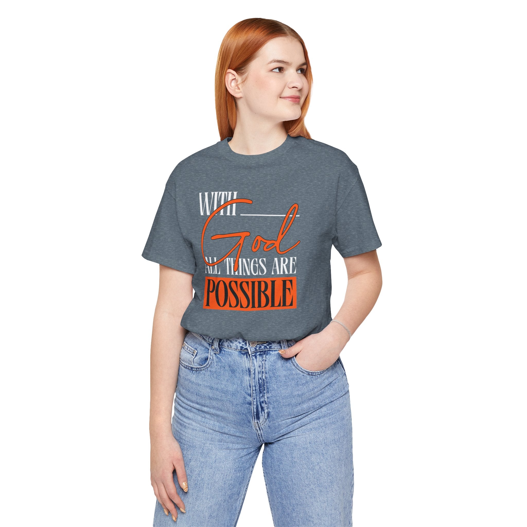 Inspirational 'With God All Things Are Possible' Graphic Tee| Cr8tive Designs