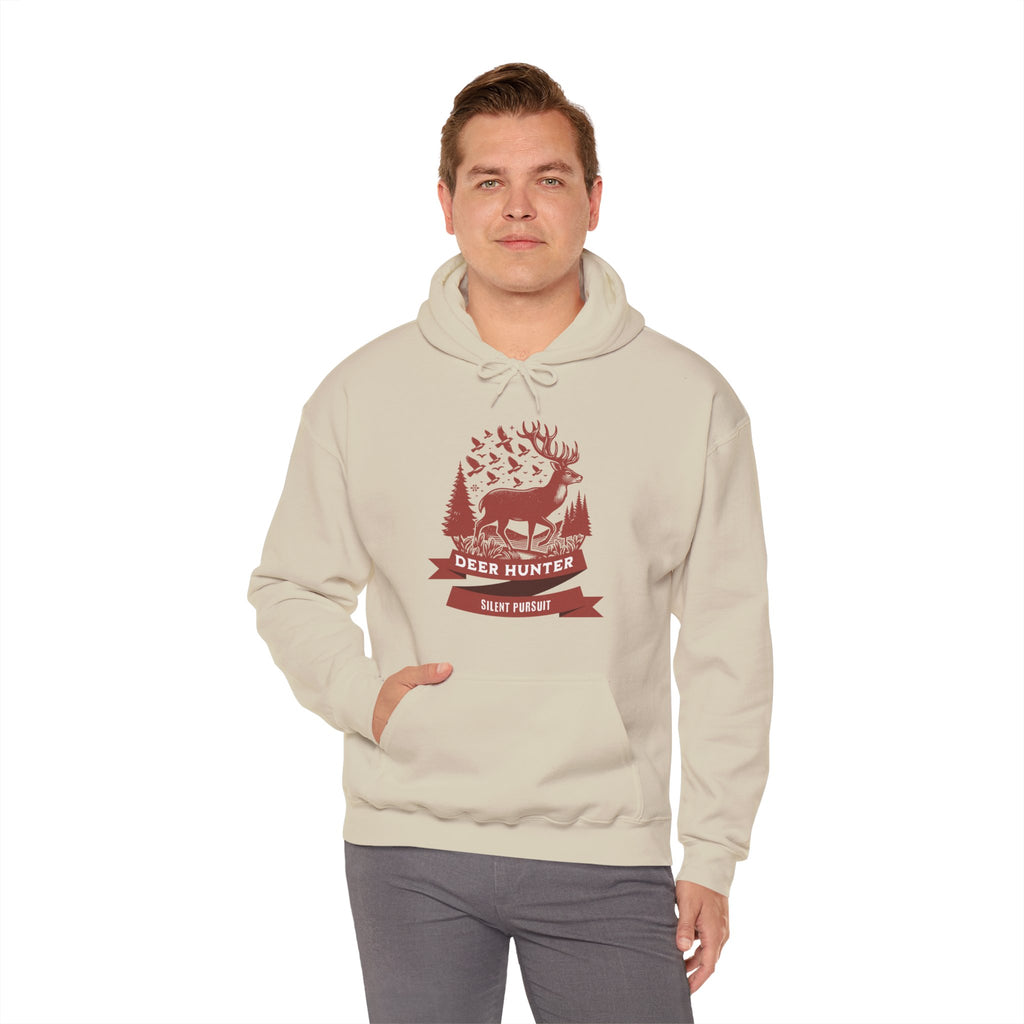 Deer Hunter Silent Pursuit Hoodie | Rustic Woodland Hunting Design | Cr8tive Designs