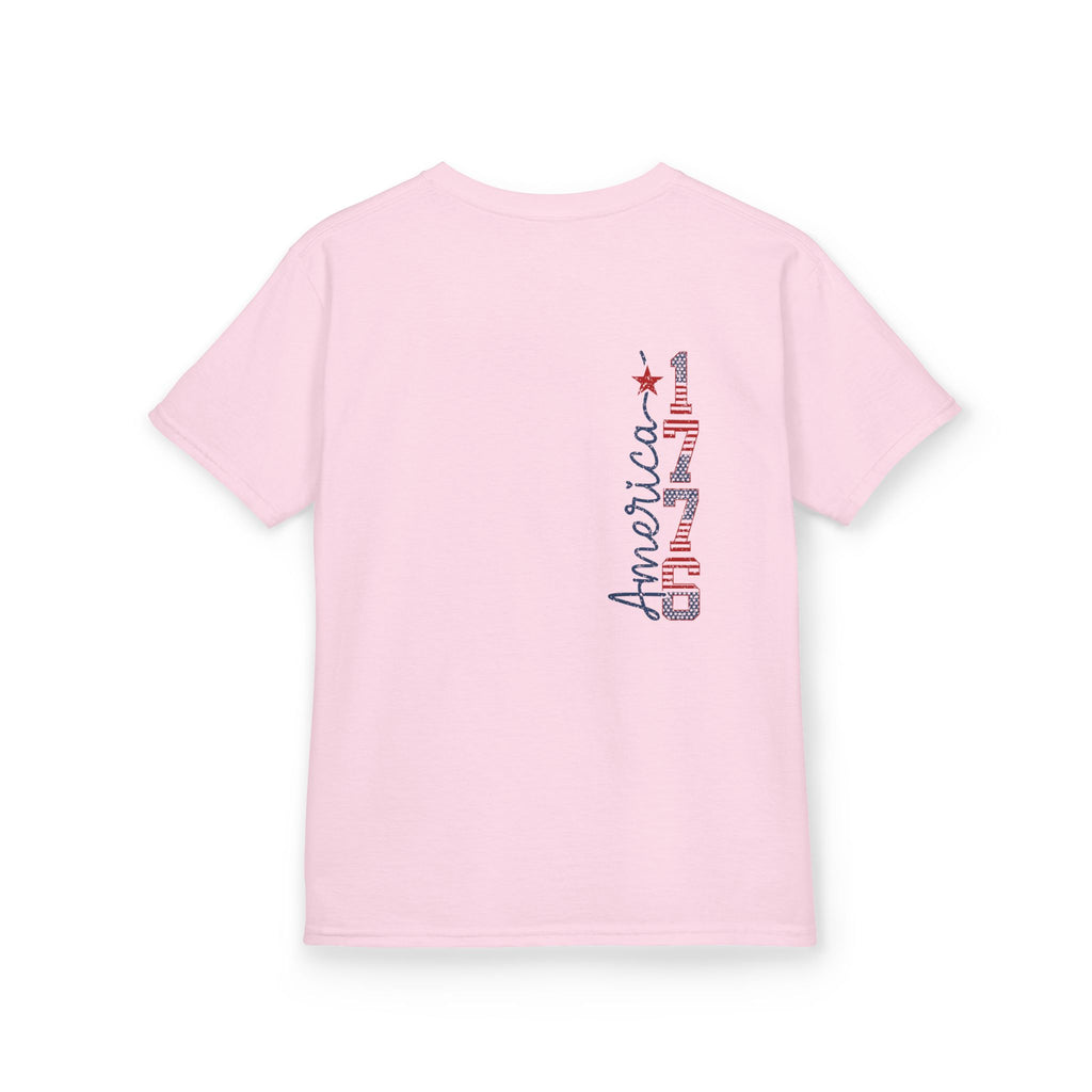 Kids USA Flag Tee | Patriotic Front and Back Design | Cr8tive Designs