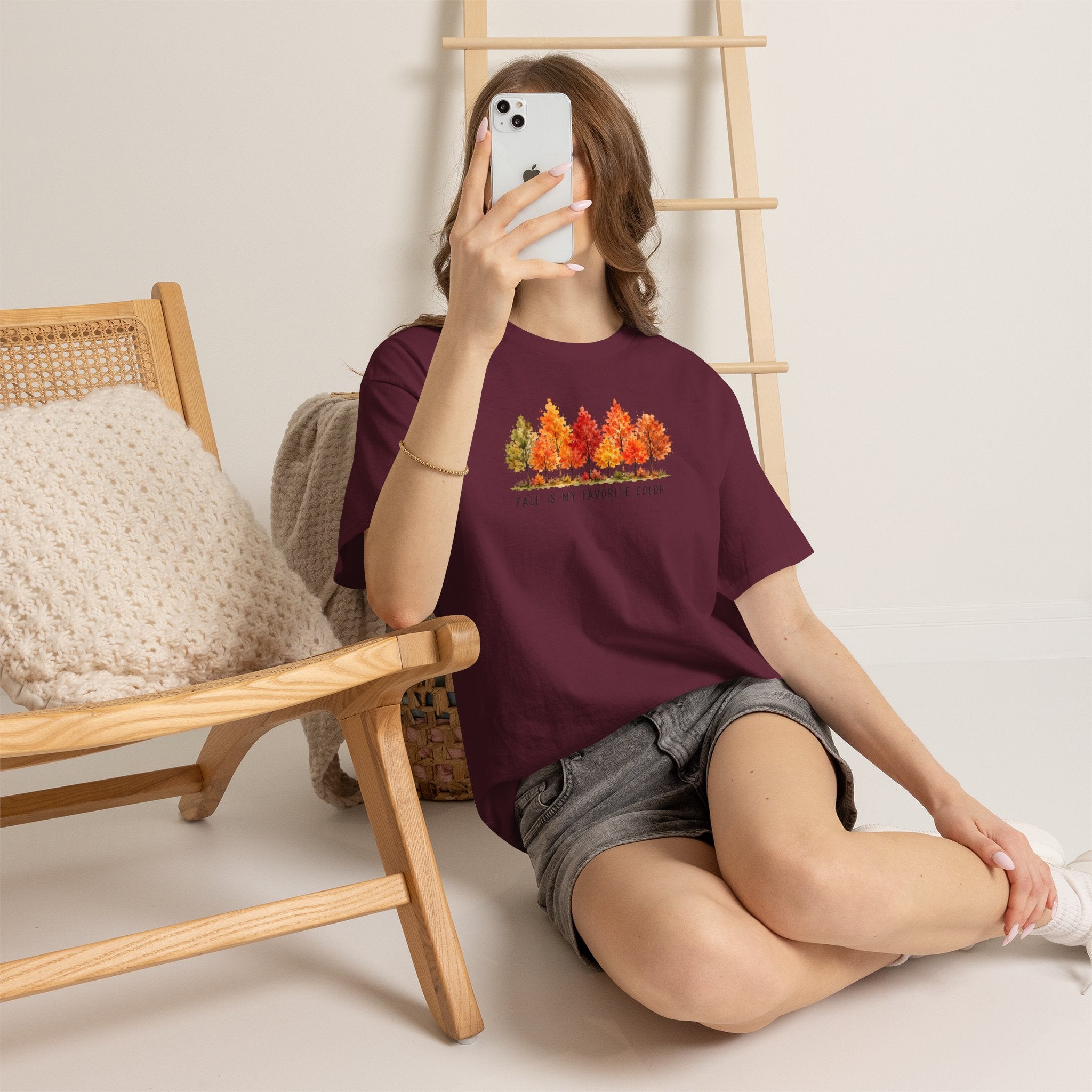 Fall Is My Favorite Color Tee | Watercolor Autumn Trees T-Shirt | Cr8tive Designs