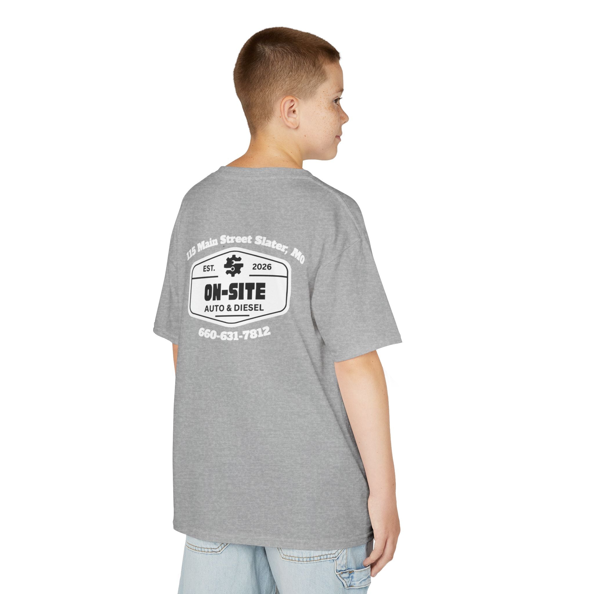 On-Site Auto & Diesel Custom Business Youth T-Shirt | Automotive Workwear | Cr8tive Designs