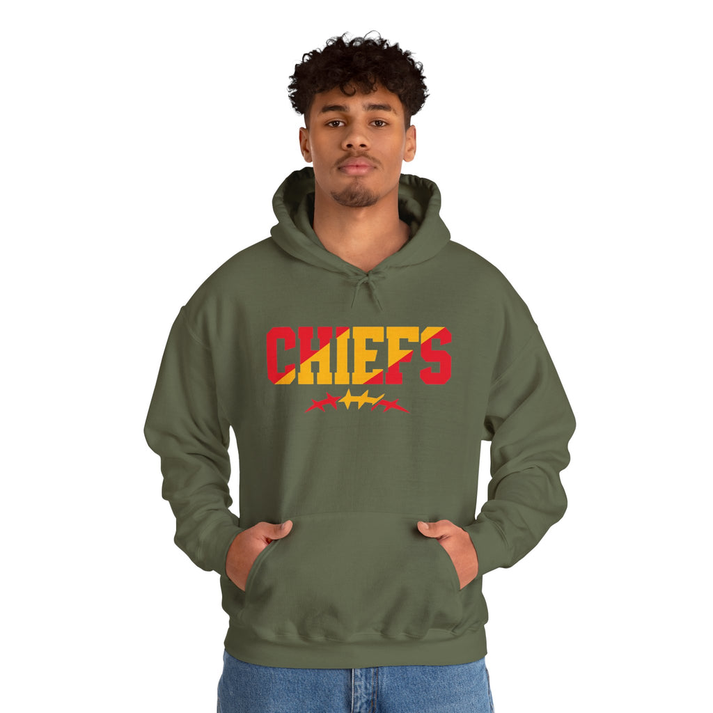 Chiefs Game Day Hoodie | Red & Gold Football Design | Cr8tive Designs