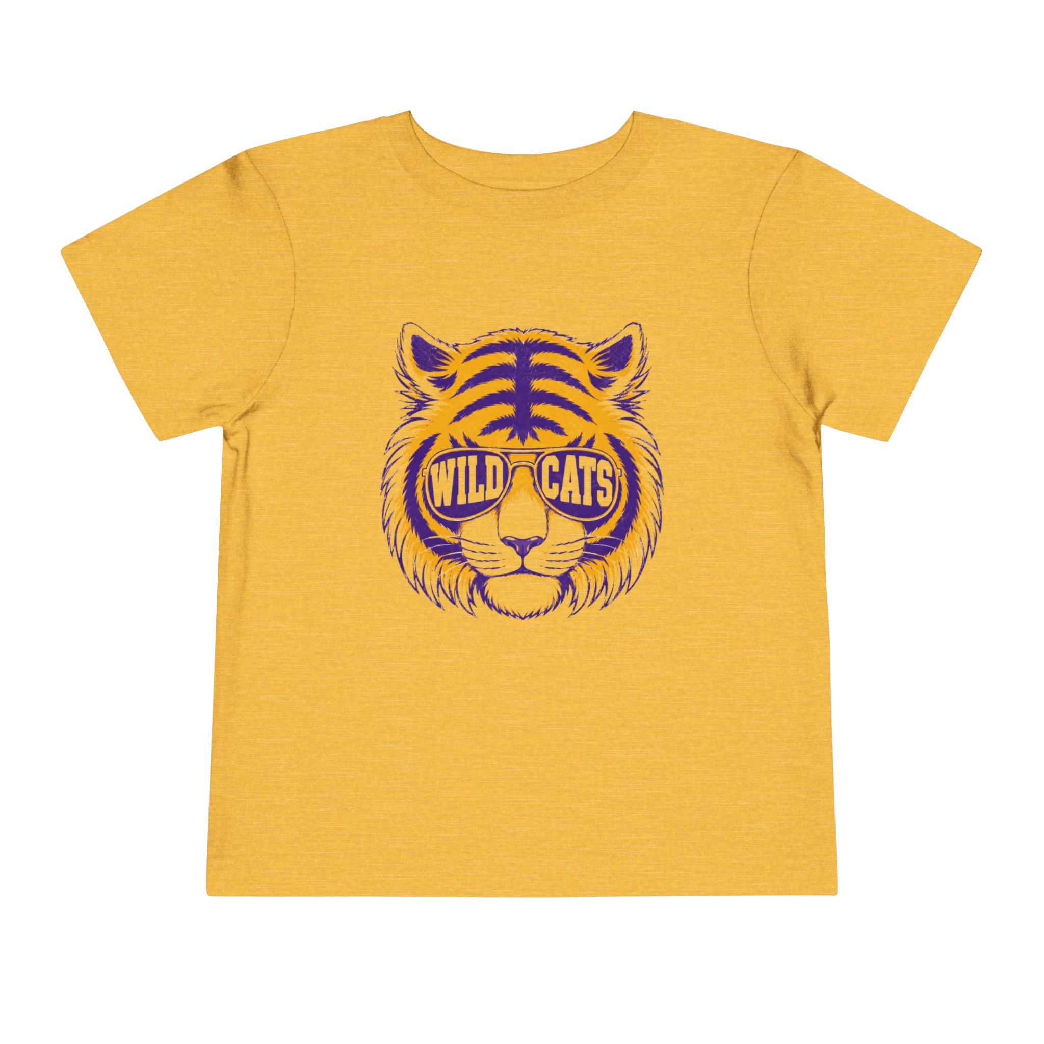"Wildcats" Sunglasses Tiger Toddler T-Shirt | School Mascot Apparel | Cr8tive Designs