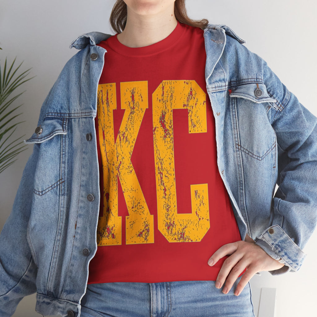 KC Distressed Varsity T-Shirt |  Sports Fan Game Day Tee | Cr8tive Designs