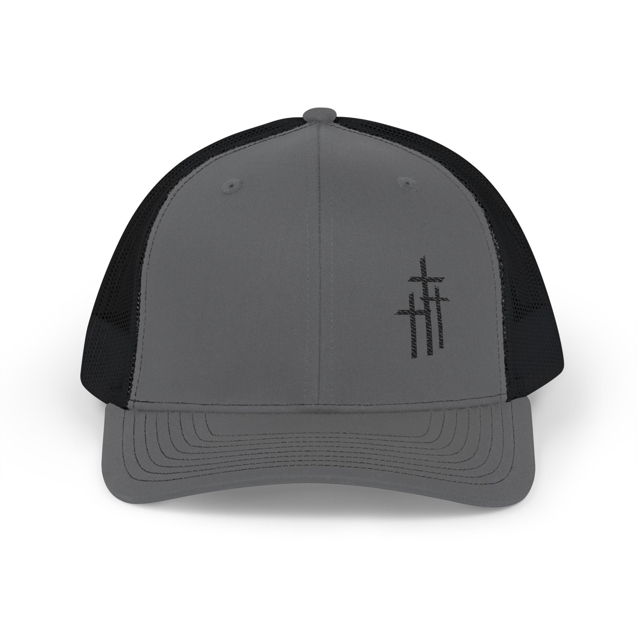 Embroidered Triple Cross Trucker Snapback