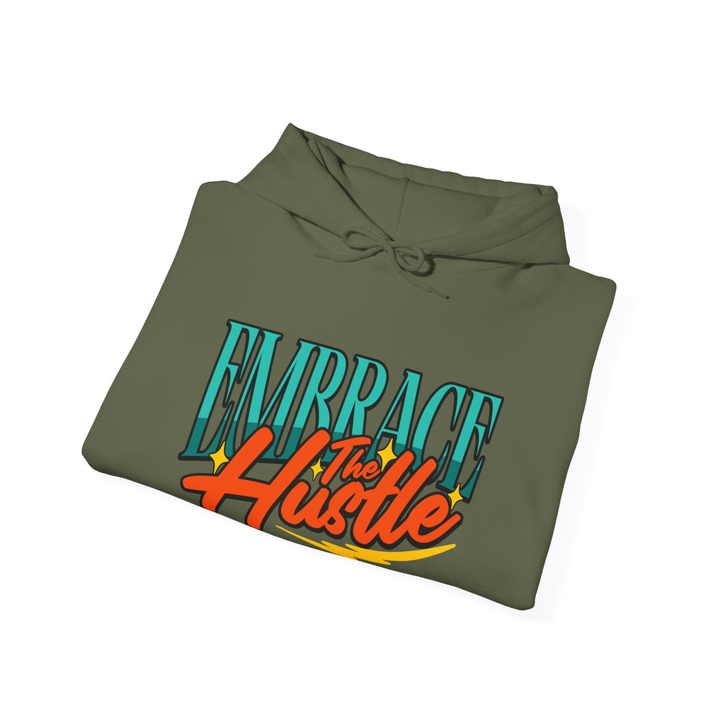 Embrace the Hustle | Bold Retro Motivational Hoodie | Cr8tive Designs