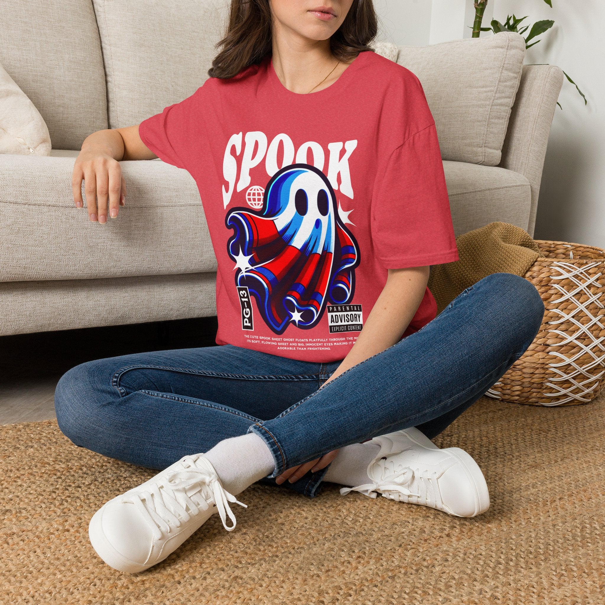 Spooky Retro Ghost T-Shirt | "SPOOK" Graphic Halloween Tee | Cr8tive Designs