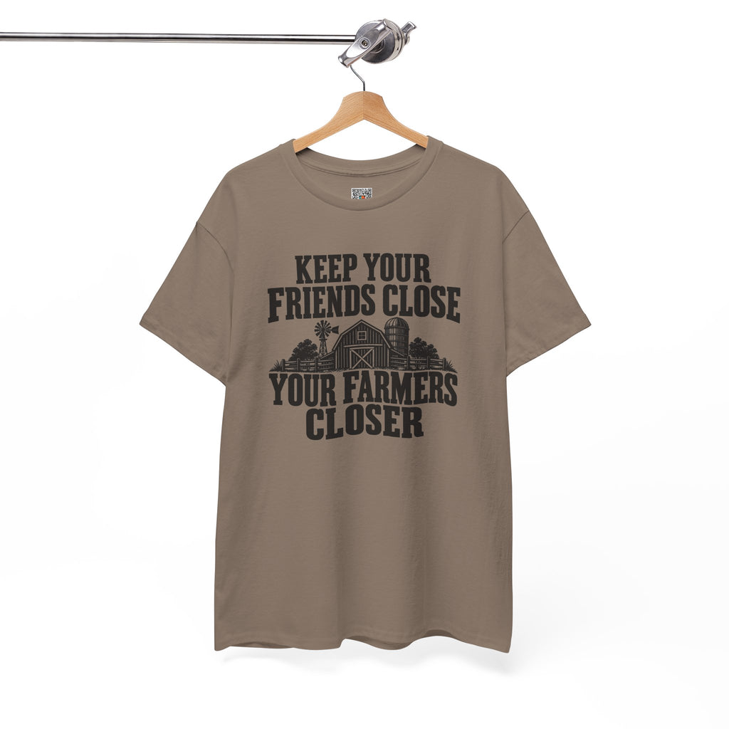 Keep Your Friends Close Your Farmers Closer T-Shirt | Rustic Barn Agriculture Tee | Cr8tive Designs