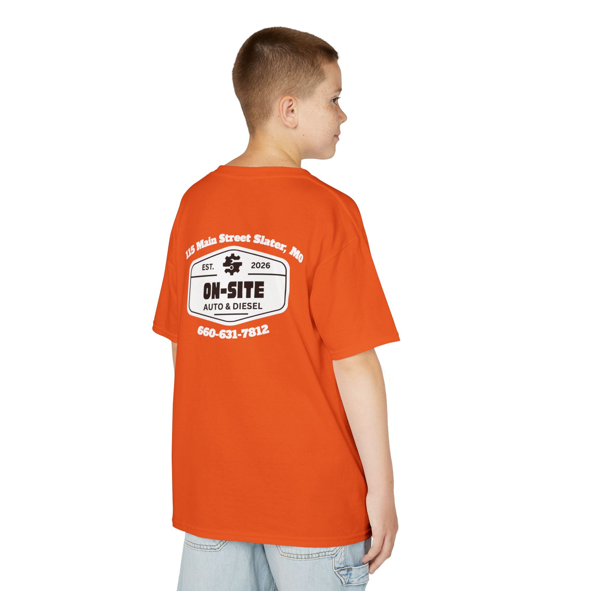 On-Site Auto & Diesel Custom Business Youth T-Shirt | Automotive Workwear | Cr8tive Designs