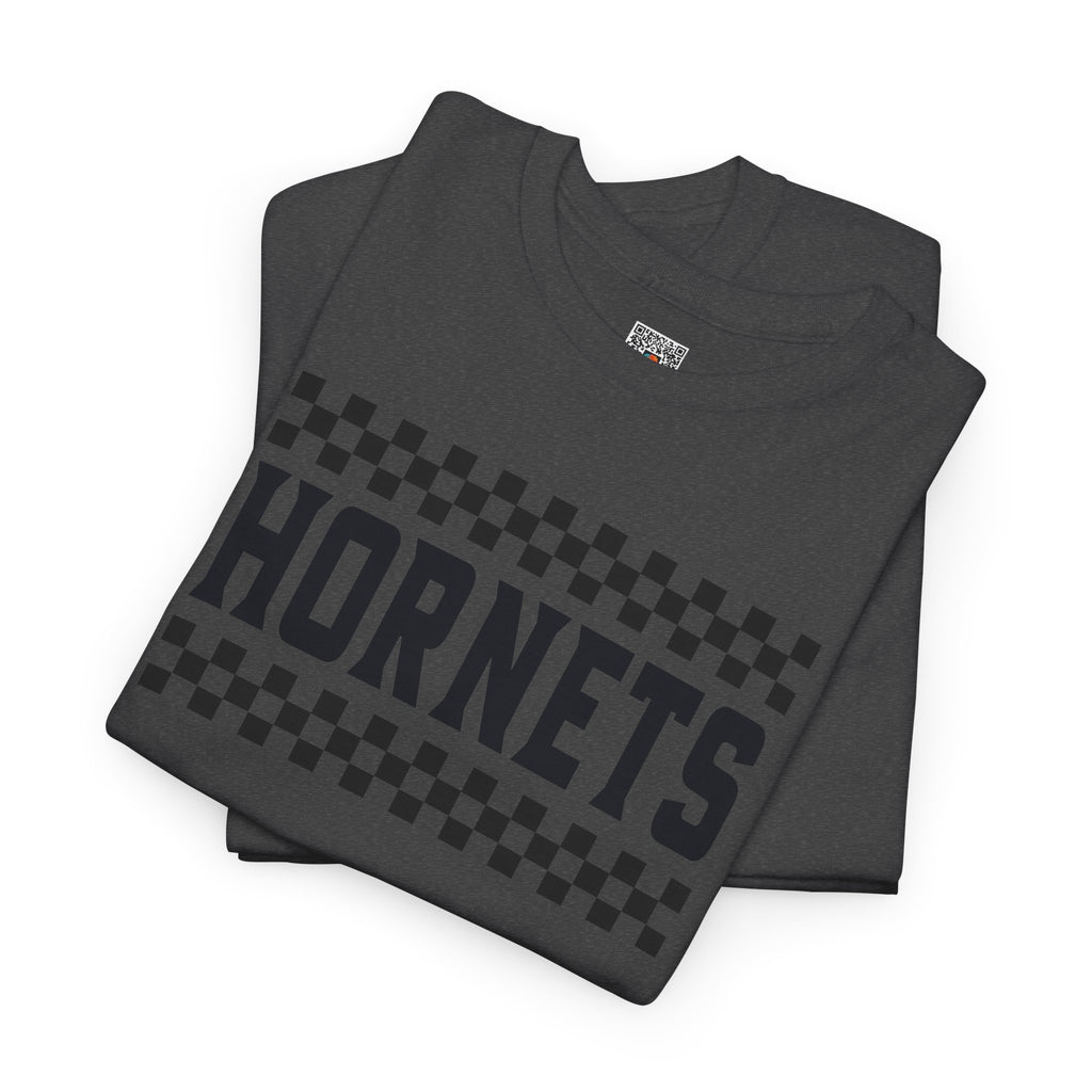 Checkered Hornets Adult T-Shirt | School Spirit Mascot Tee | Cr8tive Designs