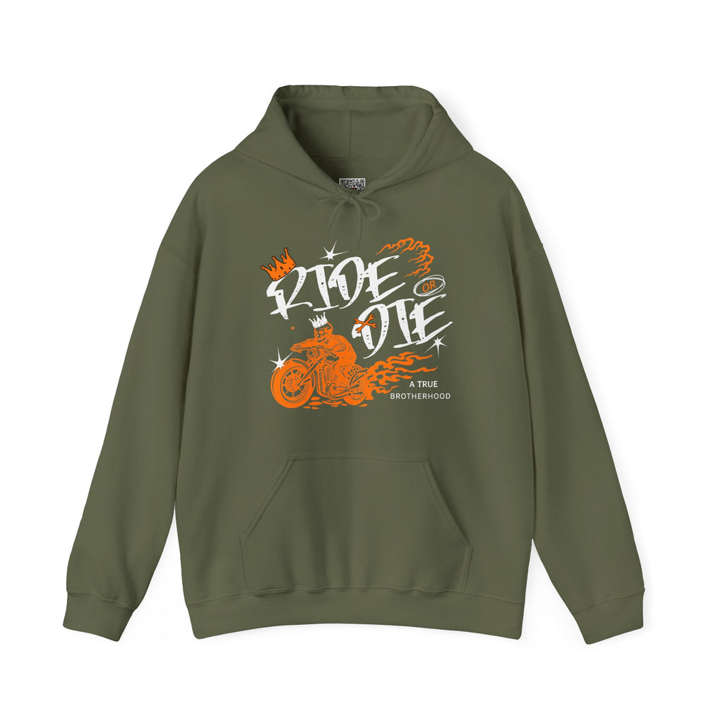 Ride or Die Hoodie | Motorcycle Flames Design | Cr8tive Designs
