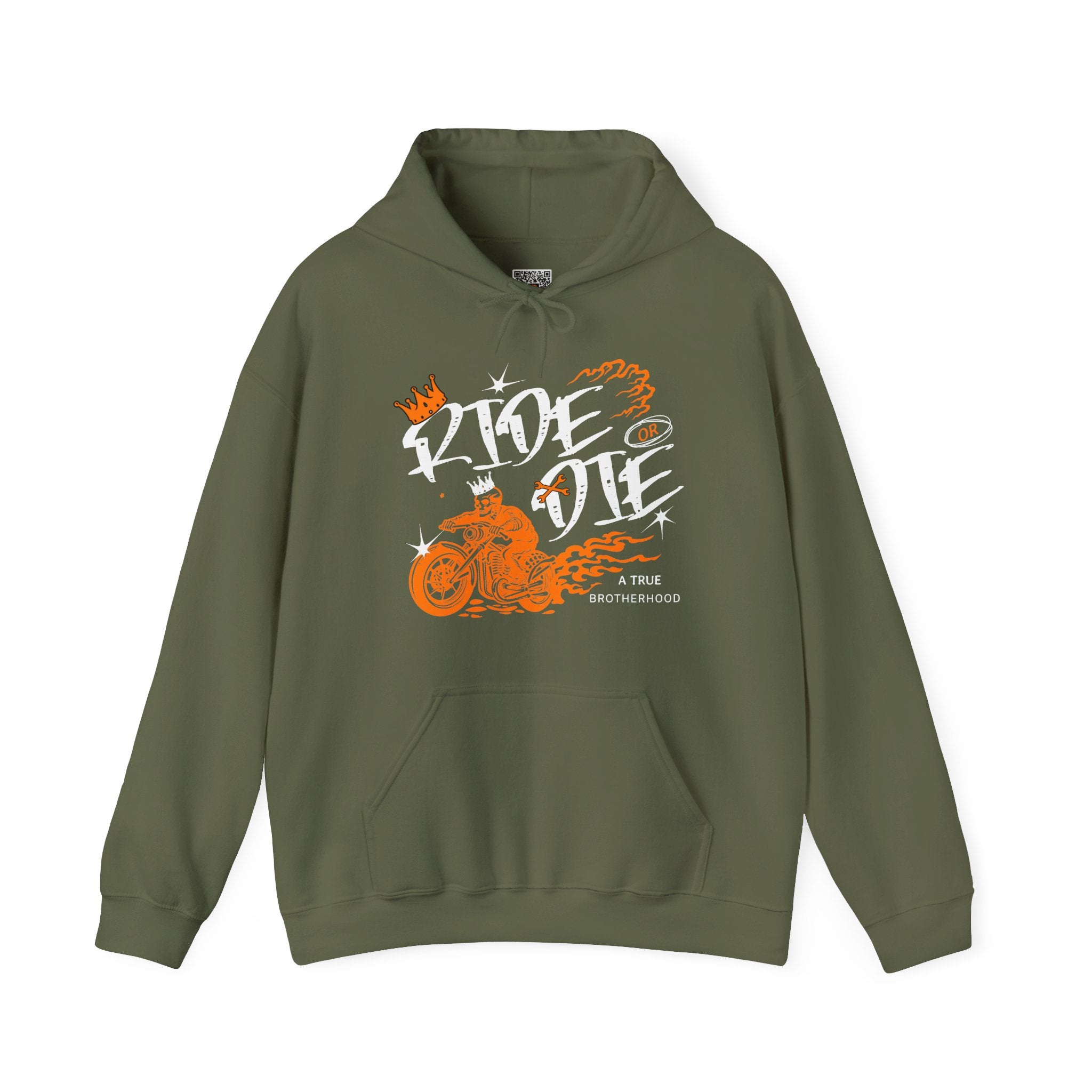 Ride or Die Hoodie | Motorcycle Flames Design | Cr8tive Designs