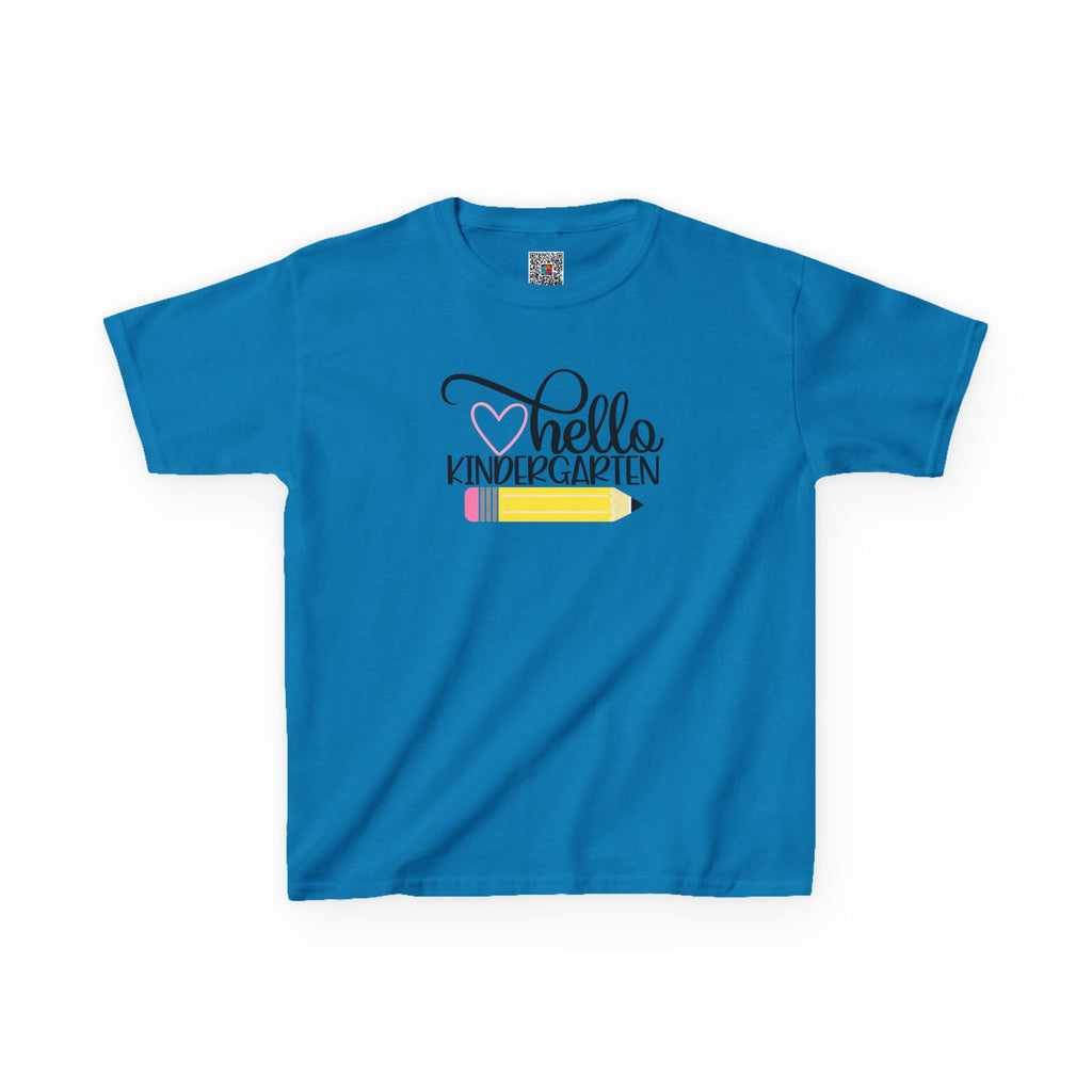 Hello Kindergarten Youth Tee | First Day of School Pencil T-Shirt | Cr8tive Designs
