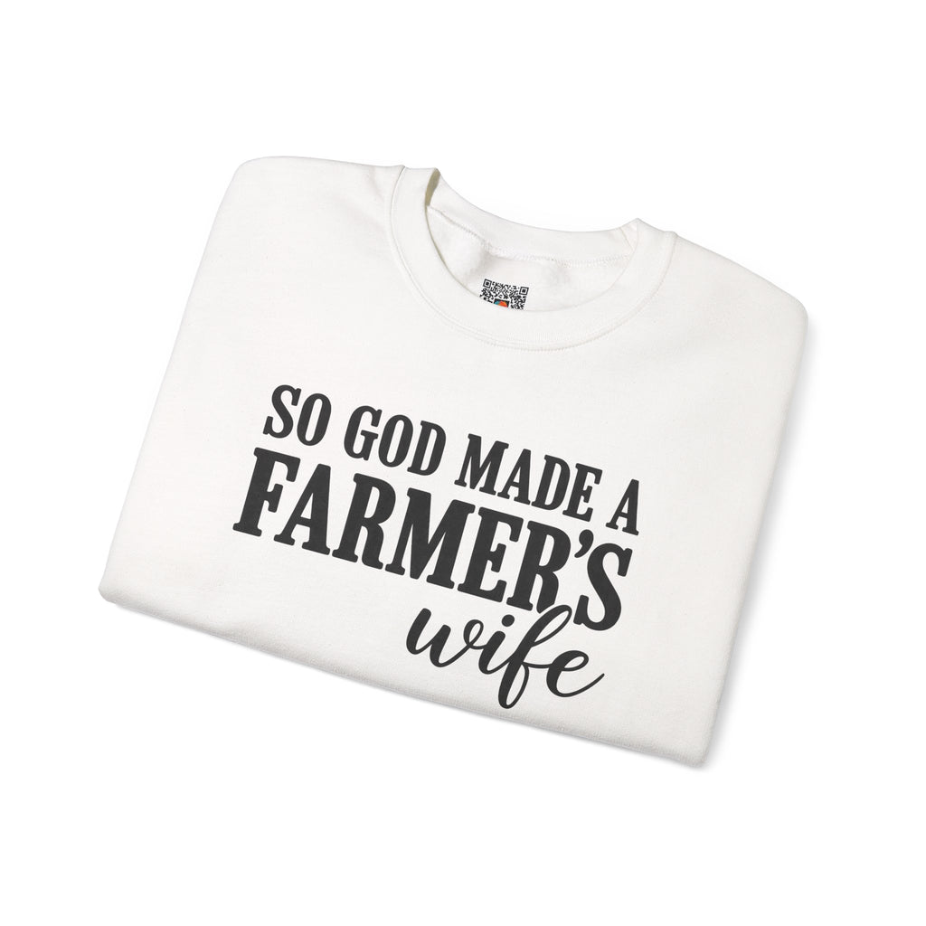 So God Made A Farmer's Wife Sweatshirt | Country Farmhouse Crewneck | Cr8tive Designs