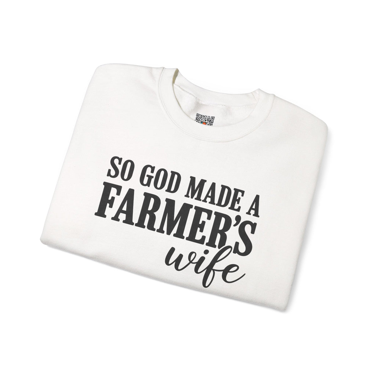 So God Made A Farmer's Wife Sweatshirt | Country Farmhouse Crewneck | Cr8tive Designs
