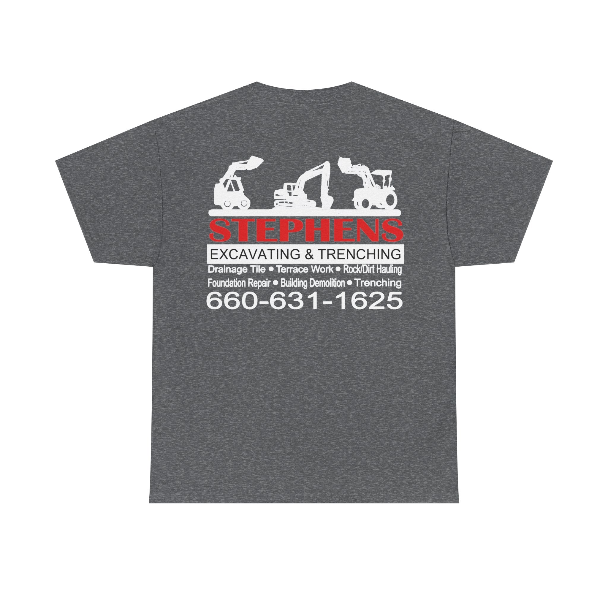 Stephens Excavating & Trenching Business T-Shirt | Custom Work Shirt | Cr8tive Designs