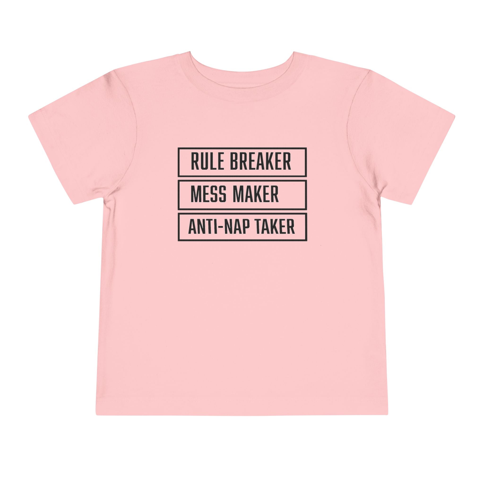 Rule Breaker Mess Maker Toddler Tee | Funny Anti-Nap Kids T-Shirt | Cr8tive Designs