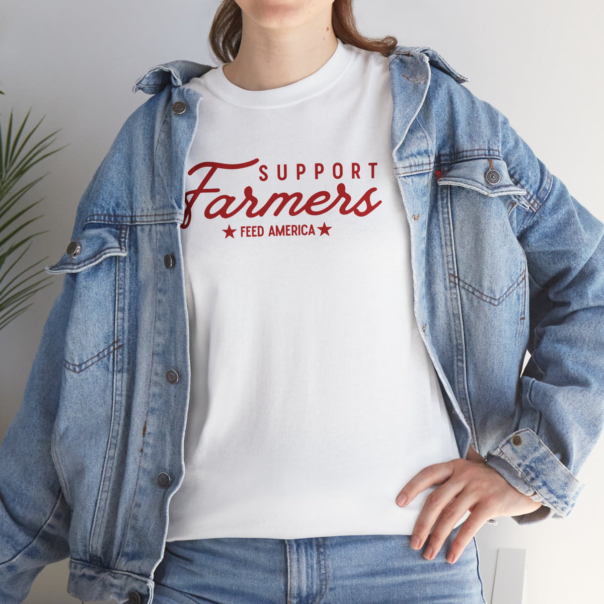 Support Farmers Feed America T-Shirt | Patriotic Agriculture Graphic Tee | Cr8tive Designs