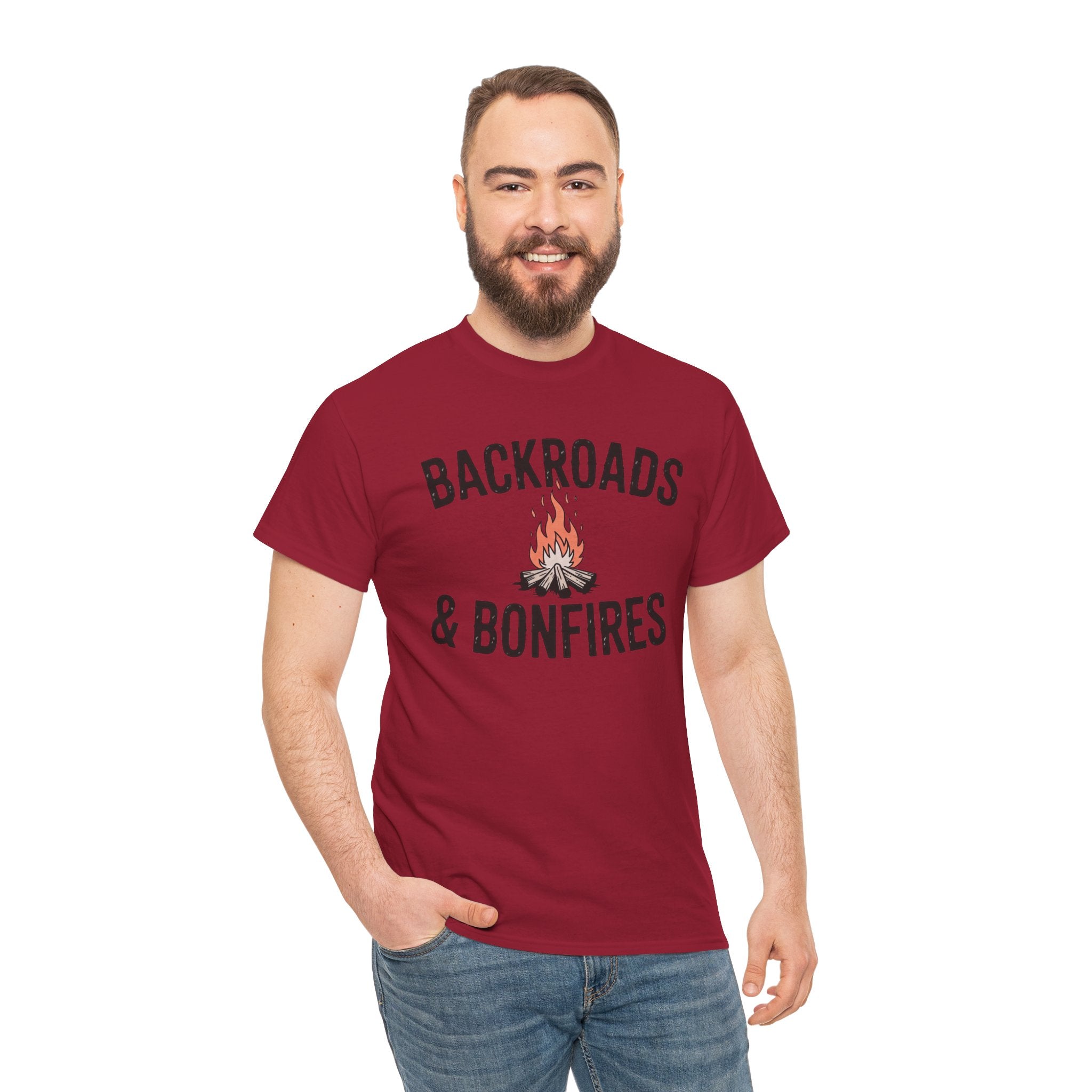Backroads & Bonfires | Rustic Outdoor Graphic Tee | Cr8tive Designs