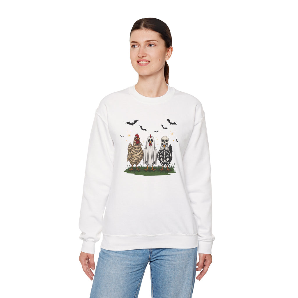 Halloween Chicken Costume Sweatshirt | Funny Spooky Season Crewneck | Cr8tive Designs