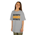 Retro Groovy Hornets Youth T-Shirt | Wavy Stacked School Spirit Mascot Tee | Cr8tive Designs
