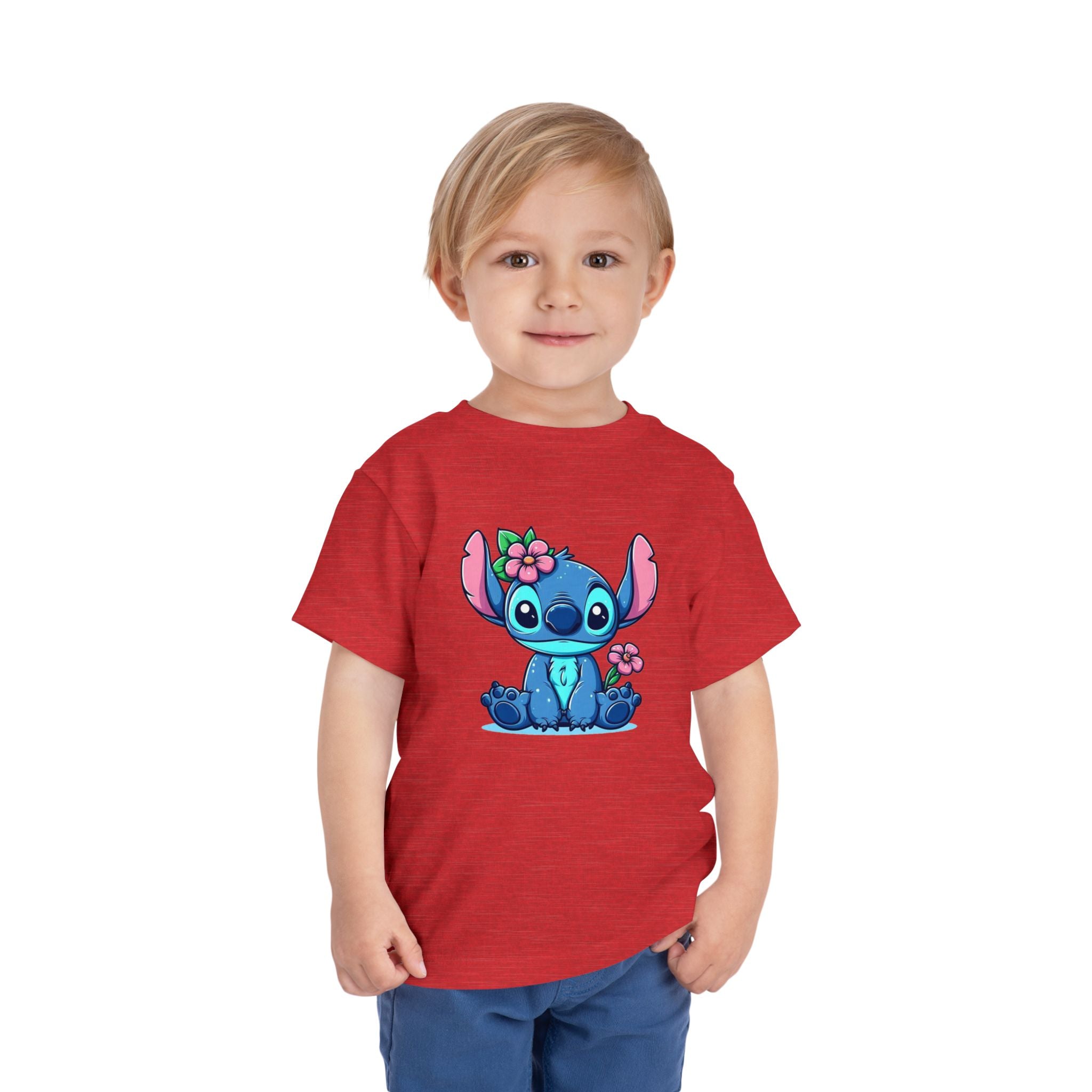 Floral Stitch Toddler Tee | Cute Tropical Character T-Shirt | Cr8tive Designs