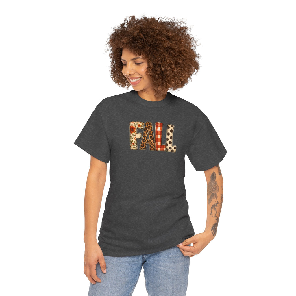 Floral Leopard Plaid FALL Tee | Rustic Autumn Graphic T-Shirt | Cr8tive Designs