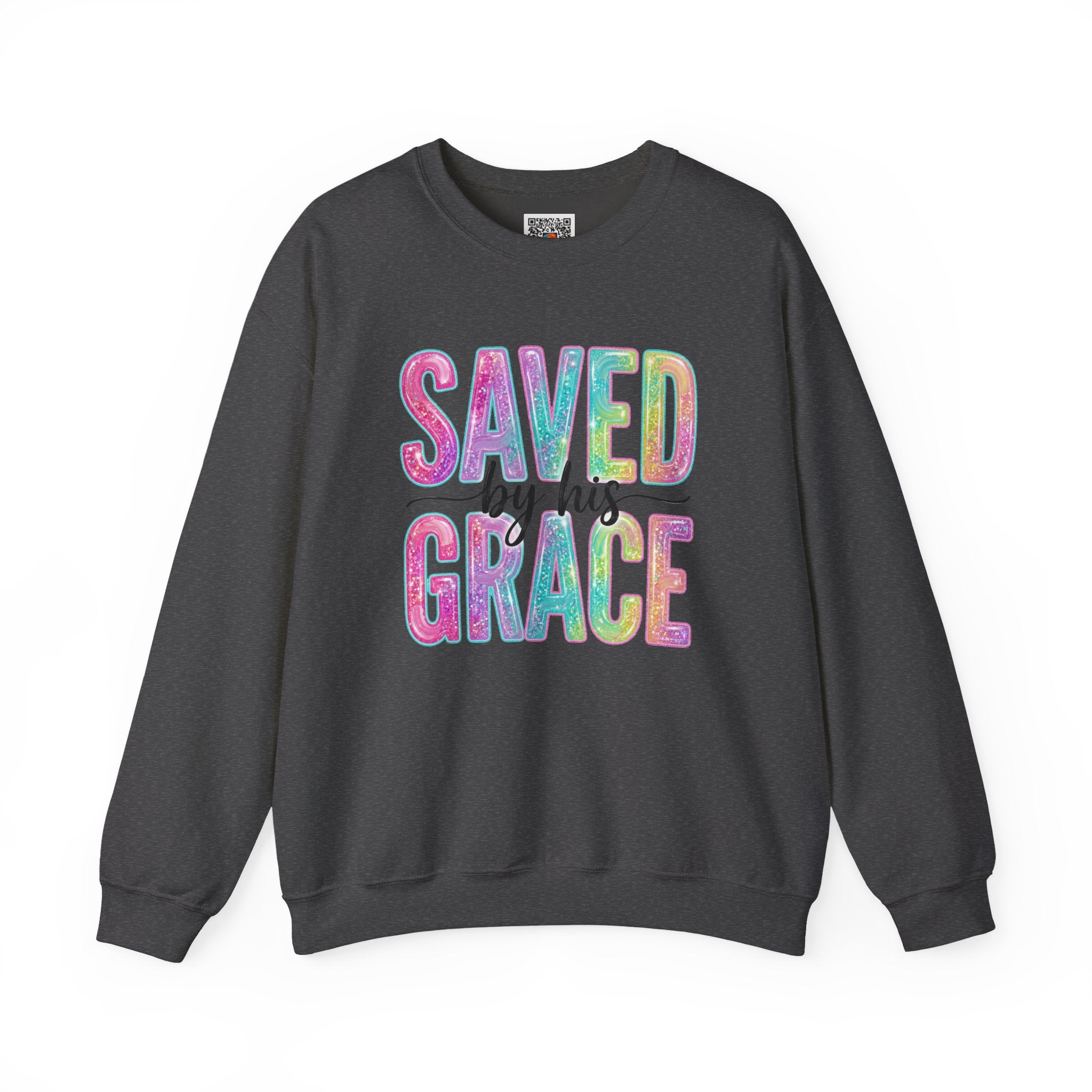 Saved by Grace Sweatshirt – Christian Faith Graphic Crewneck | Inspirational Religious Pullover | Cr8tive Designs