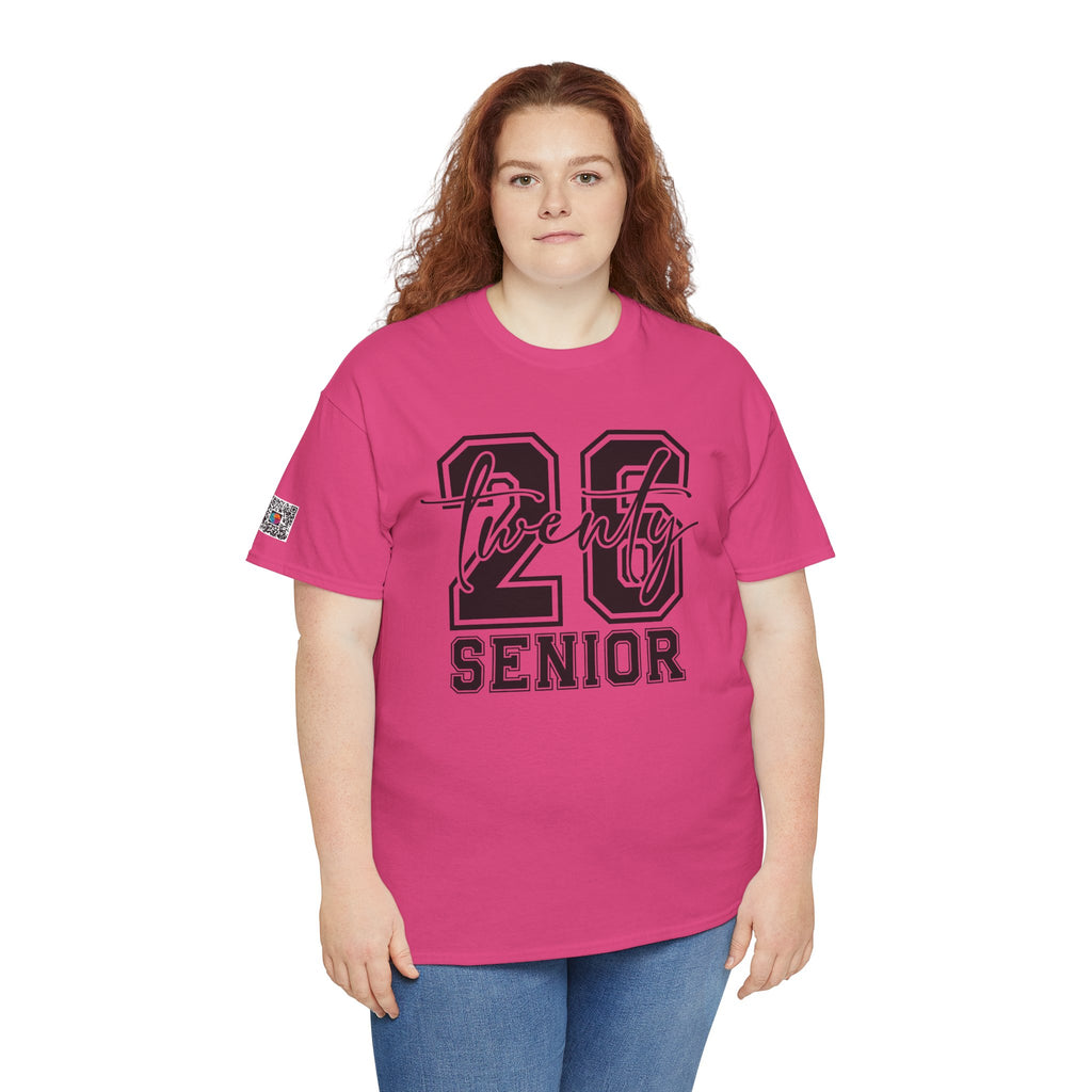 Senior 2026 Script Back T-Shirt | Vertical Graduation Tee | Trendy Senior Shirt | Unisex Fit | Cr8tive Designs