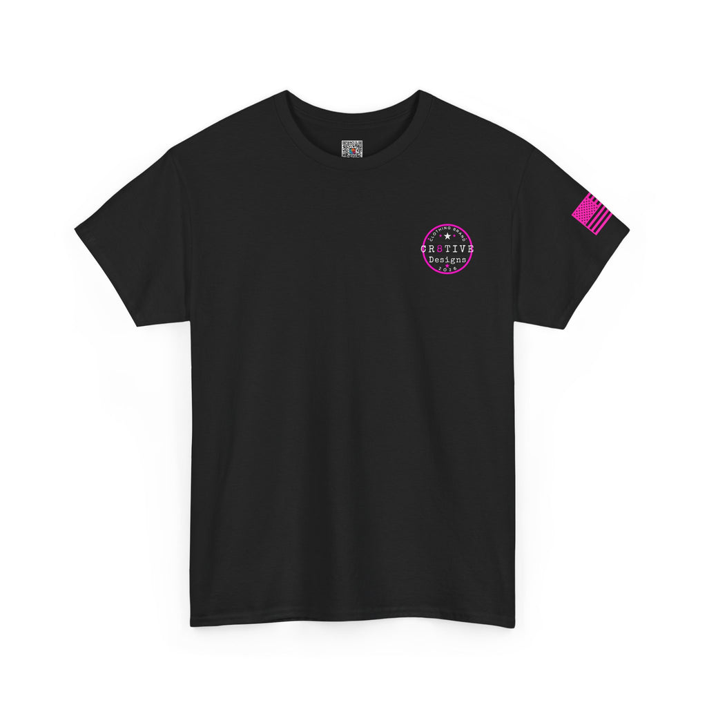 Hot Pink Logo Badge Graphic Tee/Cr8tive Designs