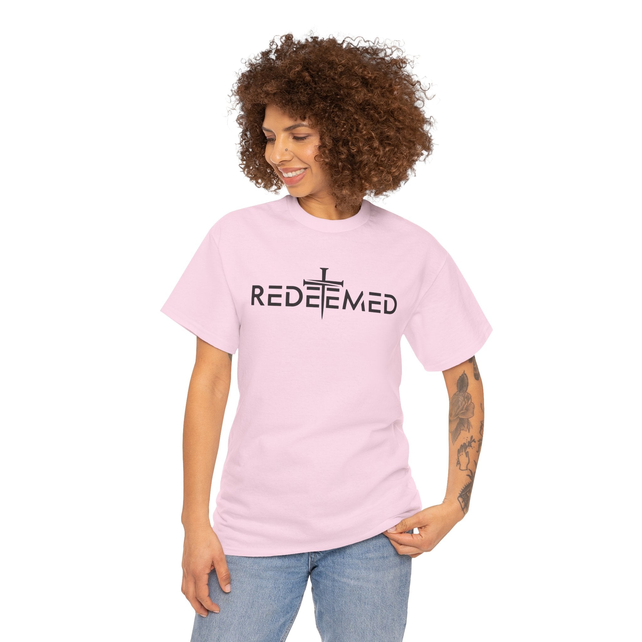 Redeemed – Minimalist Christian Cross Faith T-Shirt | Cr8tive Designs